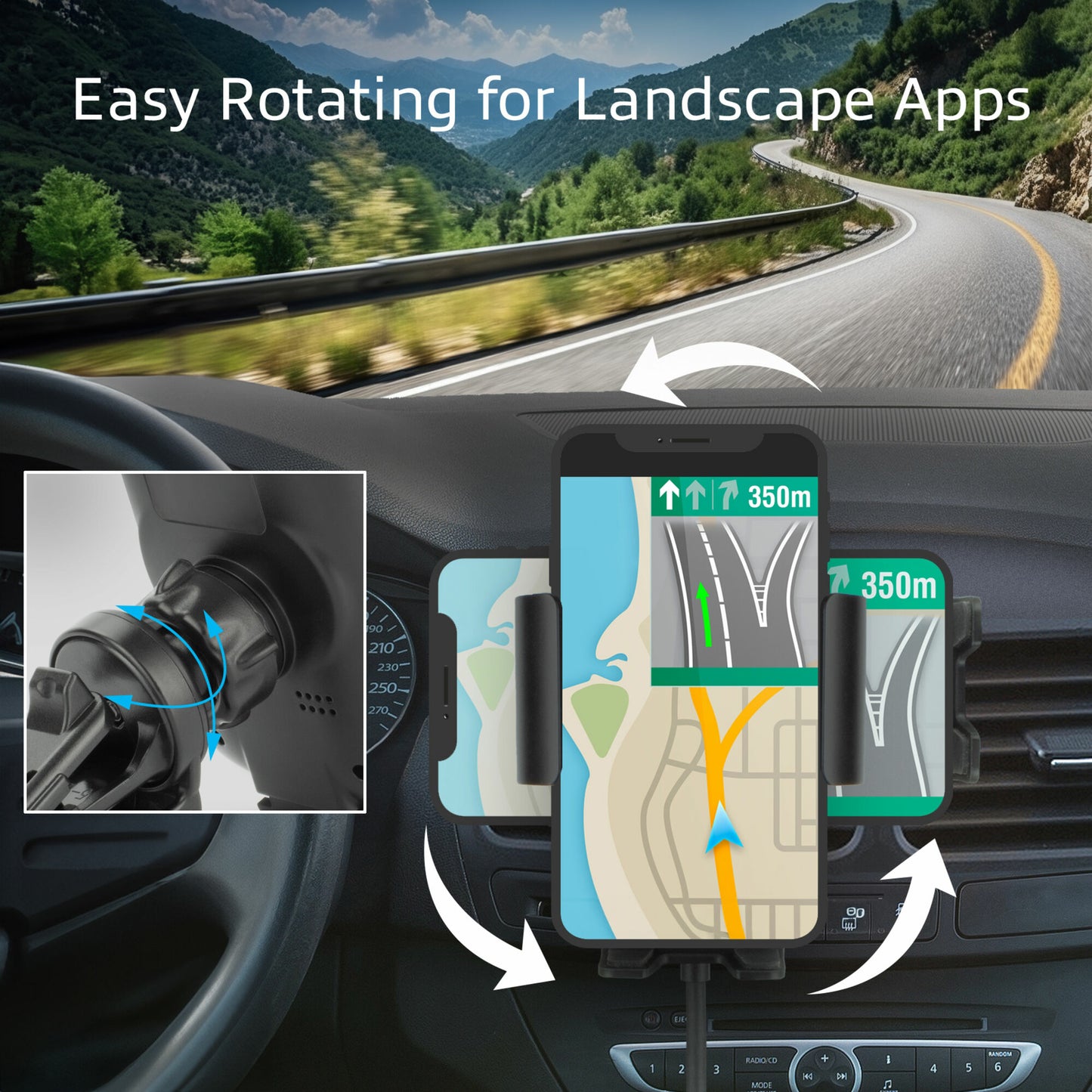 ACT Automatic smartphone car mount with wireless charging