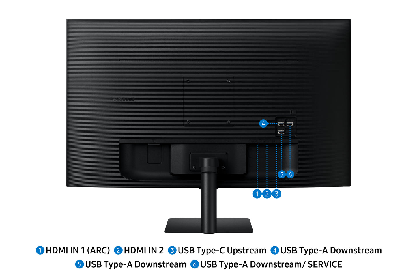 SAMSUNG SMART MONITOR M70F 32 4K USB-C (90W) - BLACK