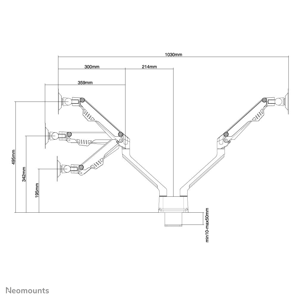 Flat Screen Desk Mount (clamp/grommet)