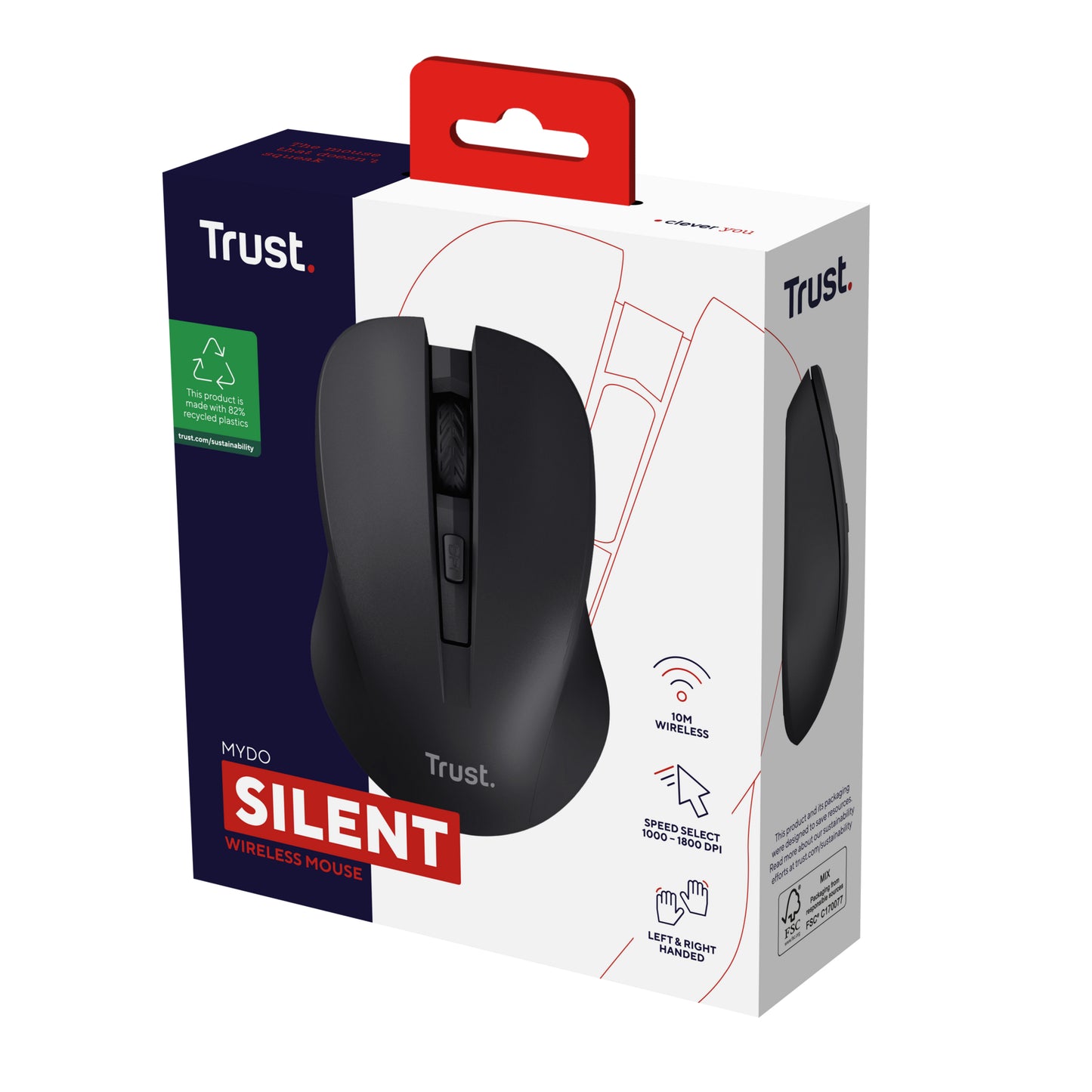 TRUST MYDO SILENT WIRELESS MOUSE ECO BLK