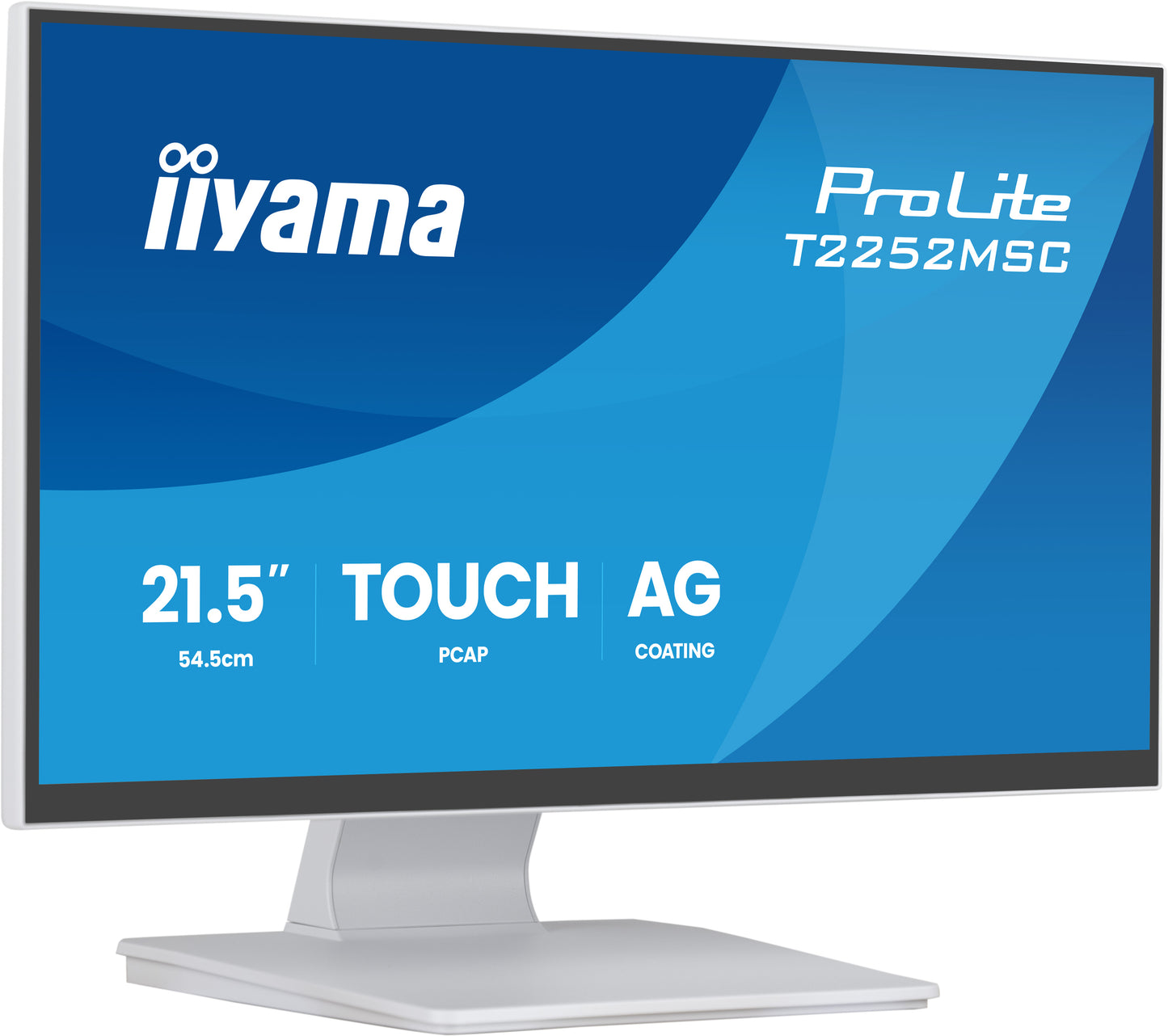 IIYAMA T2252MSC-W2AG 21.5inch WHITE IPS Optical Bonded PCAP 10P Touch with AG and Anti-Finger print coating 1920x1080