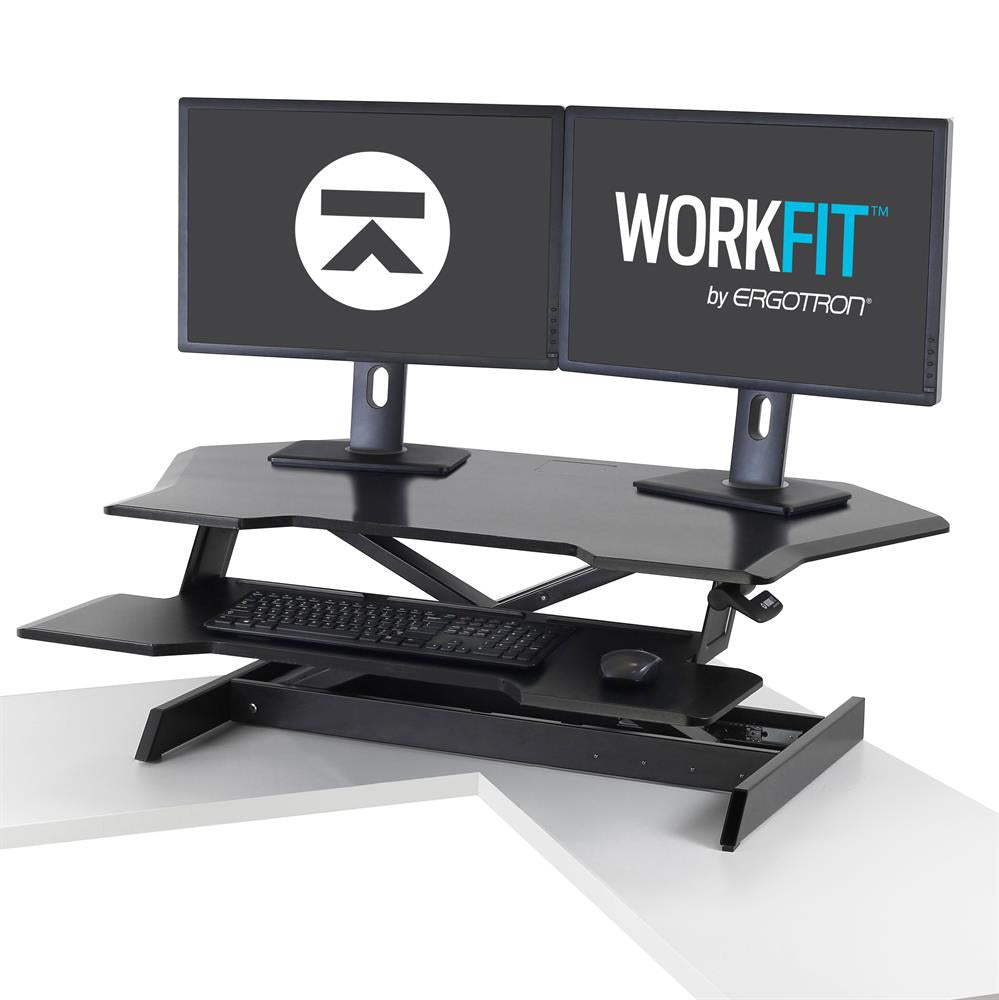 WORKFIT CORNER SIT-STAND DESK BLACK 33-468-921