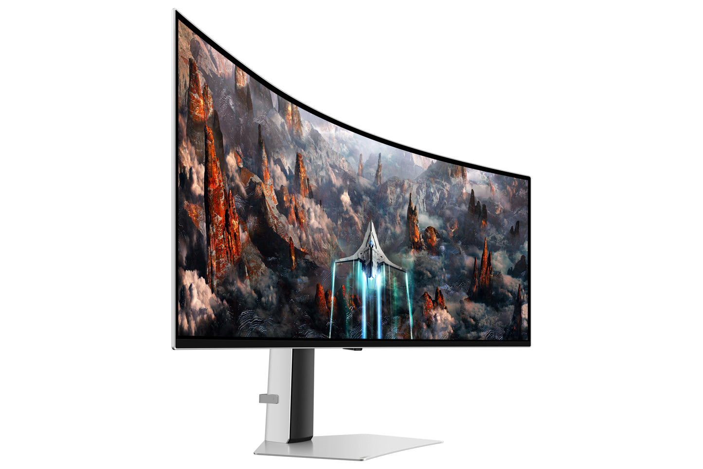Samsung OLED 49inch 240Hz Curved 1800R, 5120x1440, 0,03ms, HDR10+, Displayport, HDMI, USB 3, Height