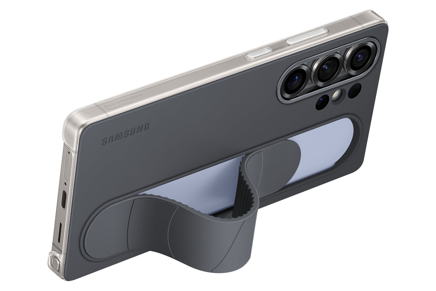 Samsung Standing Grip Case Zwart Samsung Galaxy S25 Ultra