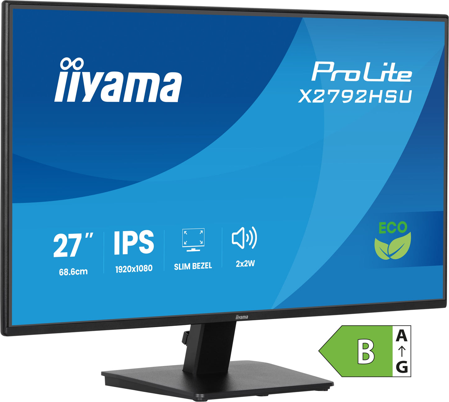 27 WIDE LCD 1920 x 1080 IPS panel LED Bl. Adaptive Sync USB-Hub(2xOutv3.2) 300 cd/m 1500:1 Static Contrast 80.000.000:1 ACR SpeakersDisplay