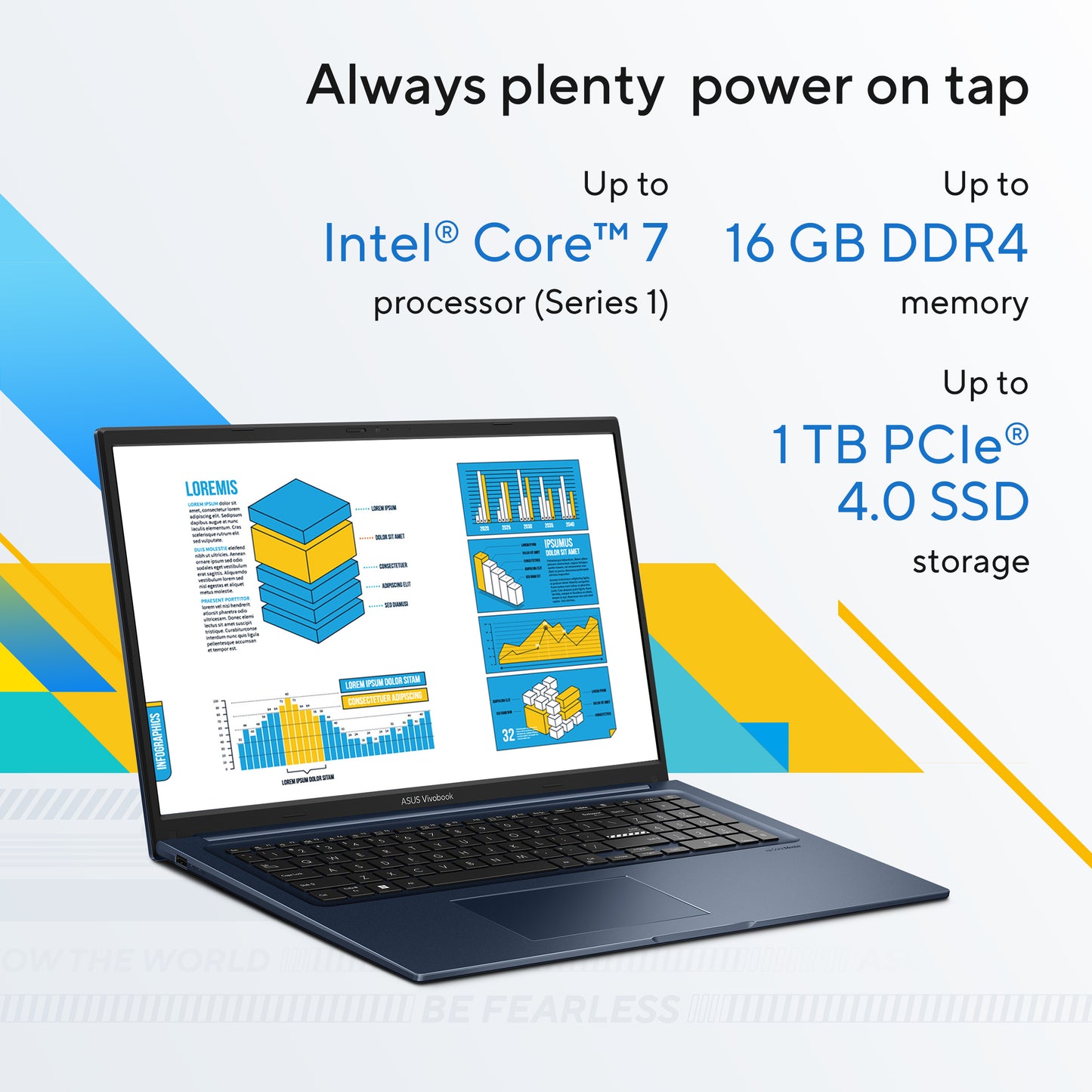 ASUS Vivobook 17X1704VA-AU836W-BE, 17.3 FHD 60Hz IPS, Intel Core 5-120U, 16GB DDR4, 512GB M.2 NVMe PCIe 4.0 SSD, Intel Iris Xe Graphics G7,