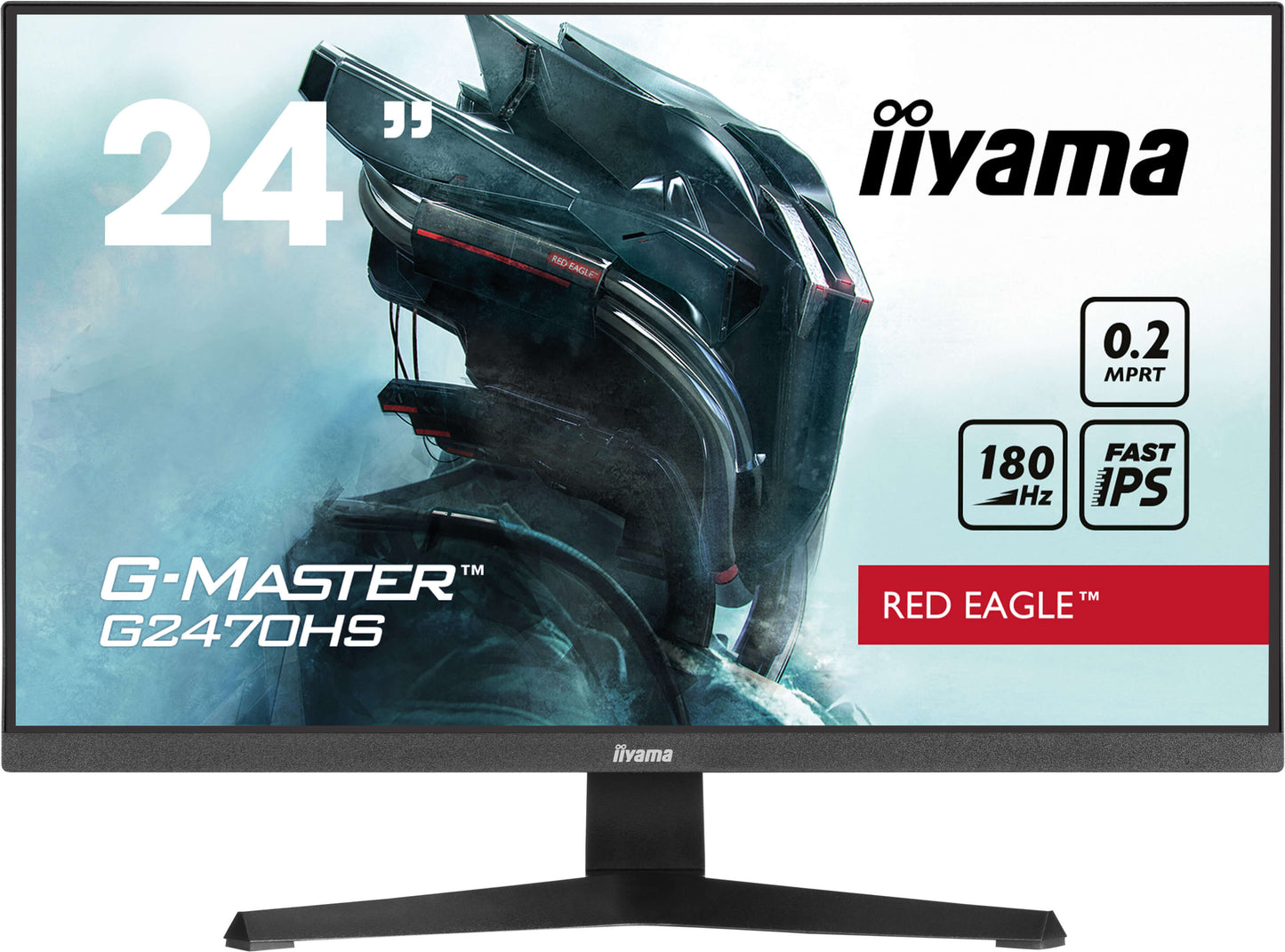IIYAMA G-MASTER G2470HS-B1 23.8, 60.5cm Fast IPS 1920 x 1080 @180Hz (2.1 megapixel Full HD, DisplayPort) 16:9 300 cd/m² 1000:1  0.2ms HDMI