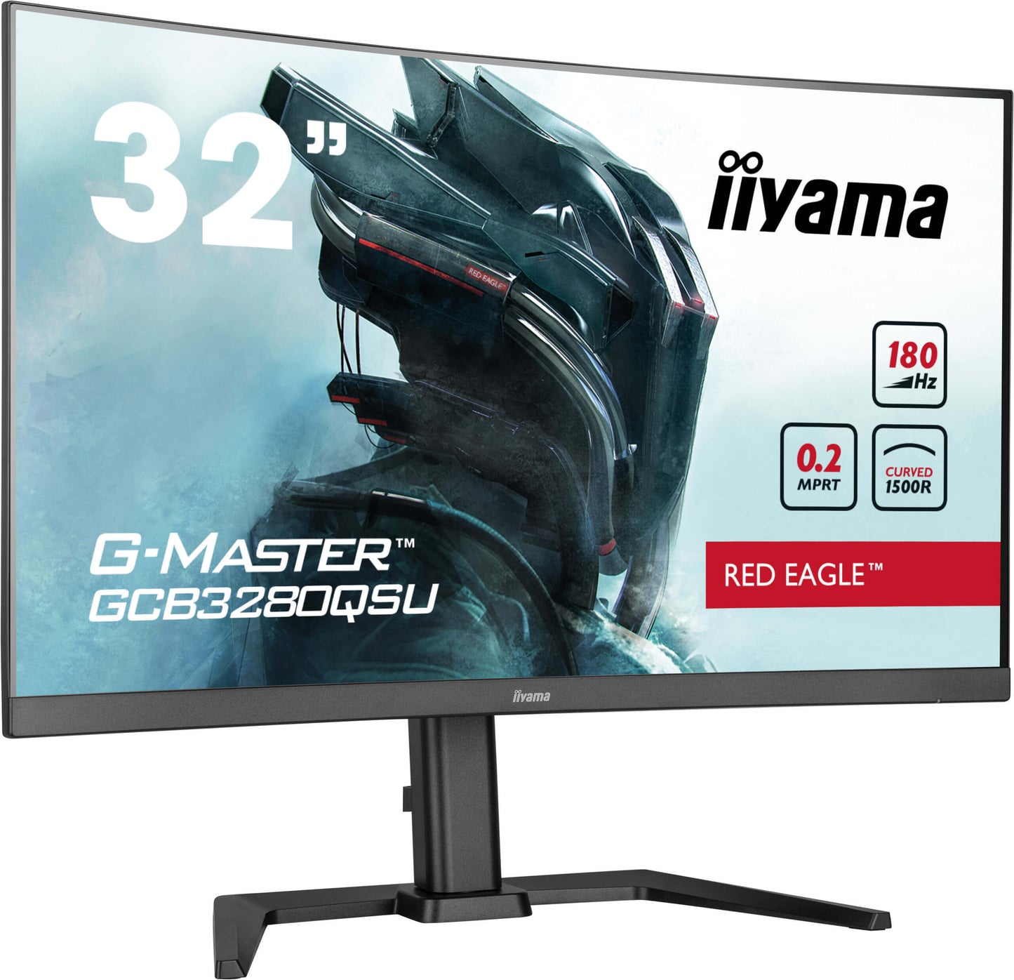 IIYAMA 32WIDE LCD  G-Master Red Eagle  2560 x 1440  QHD Curved VA panel  FreeSync   USB-Hub(4x Out v3.2)  Height Adjust.(15cm)  3000:1 Stat