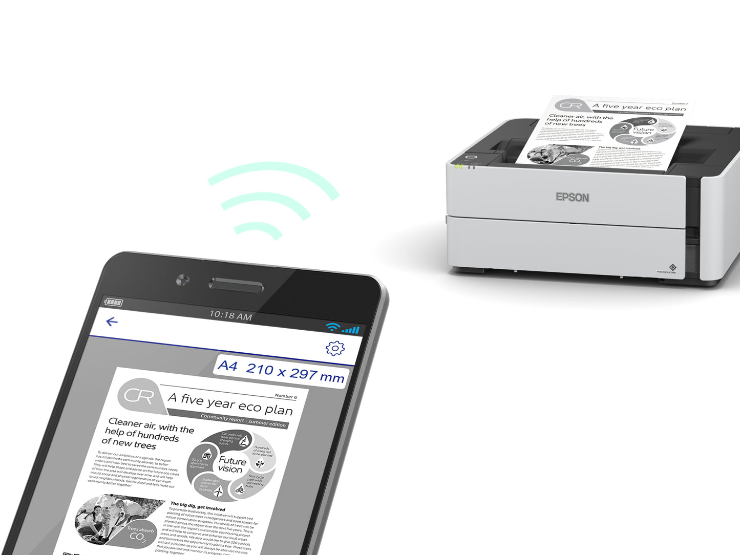 EPSON EcoTank ET-M1180 A4 B & W Printer Duplex PCL USB WiFi Ethernet