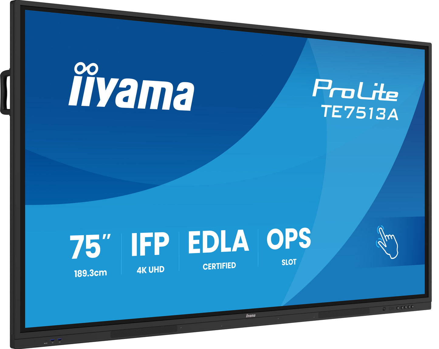 IIYAMA TE7513A-B2AG 75inch iiWare21E EDLA -Google-GMS-apps Android 14 16 summer 2026 Octa-core SOC 8/128GB 40-Points PureTouch IR+