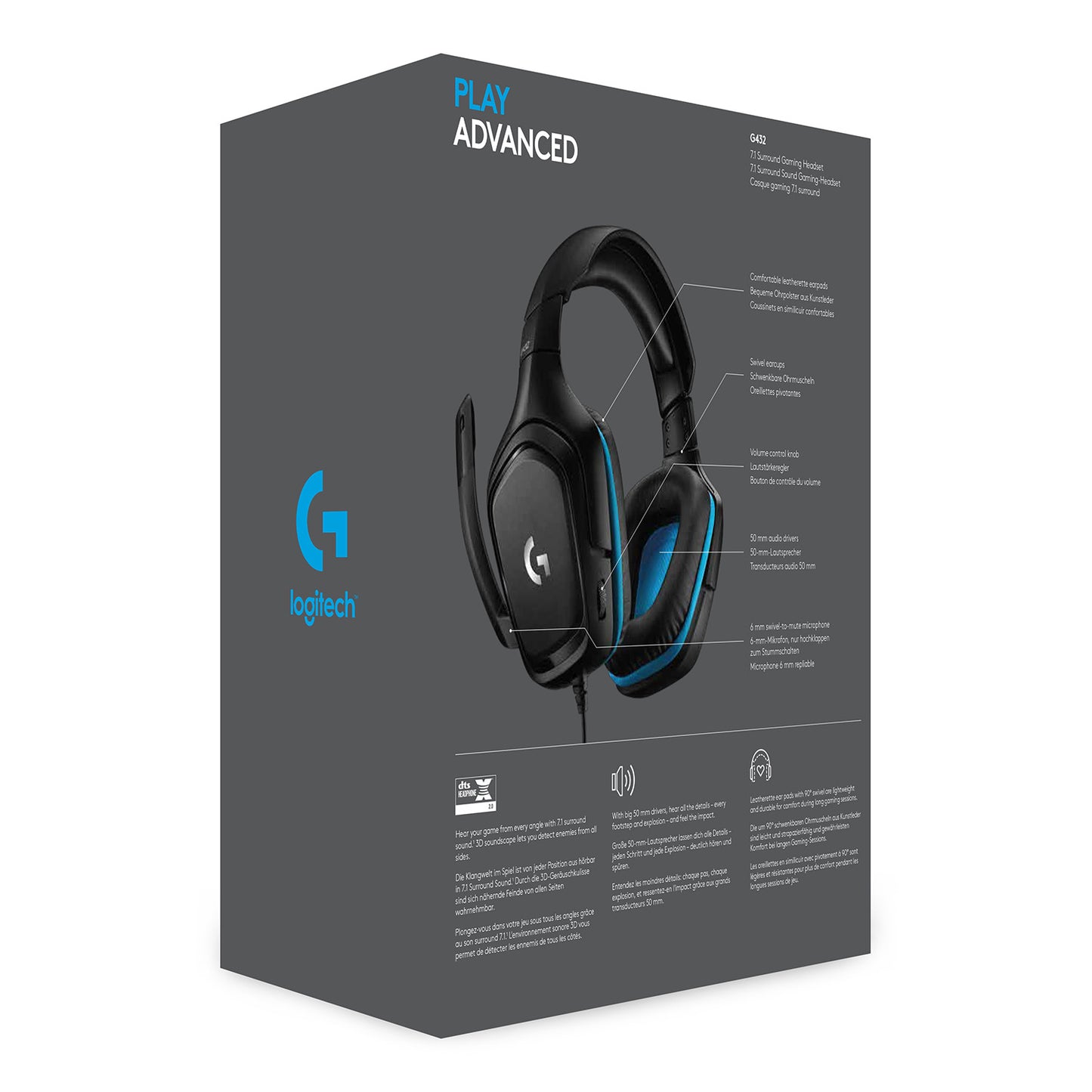 Logitech G432 Gaming Headset Leatherette