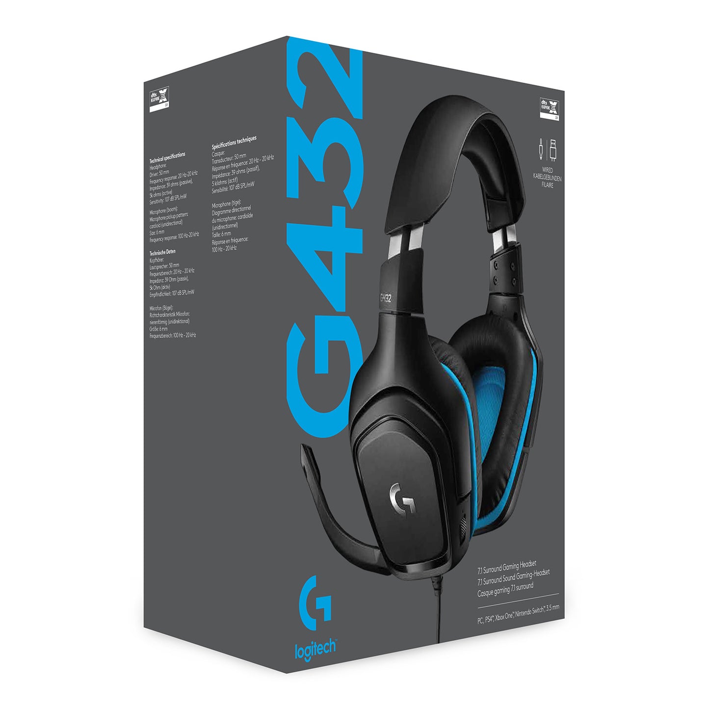 Logitech G432 Gaming Headset Leatherette