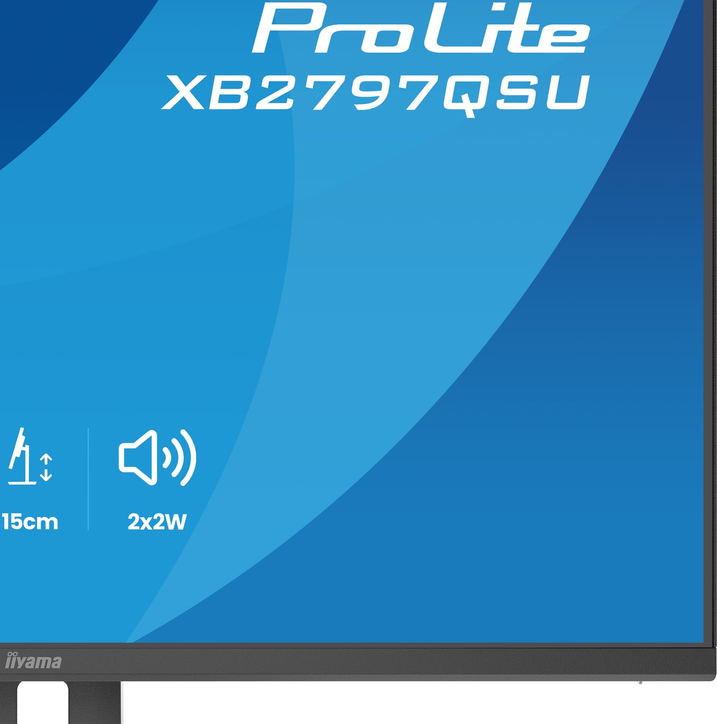 IIYAMA XB2797QSU-B1 27inch IPS QHD 4-side slim bezel EyeComfort 350cd/m2 4ms Speakers 2x HDMI DP 2xUSB 3.2 2xUSB Type-C 15cm Adj.