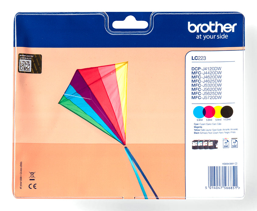 Brother LC223VALBP inktcartridges BK/C/M/Y