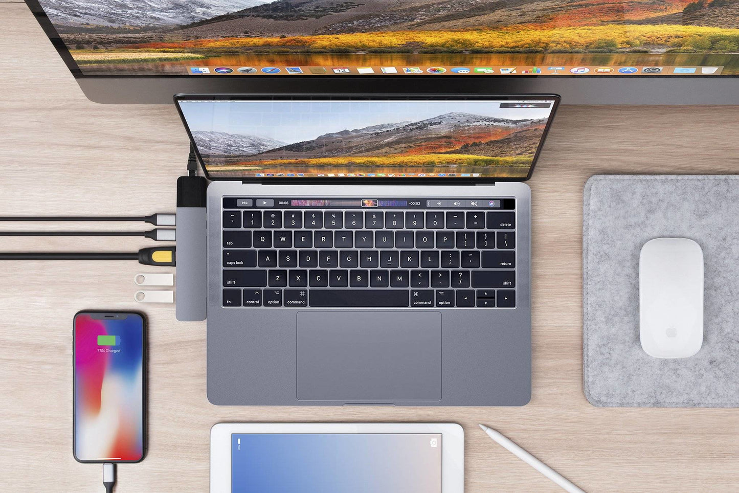 HUB NET 6-in-2 MacBook Pro Gray GN28N-GRAY