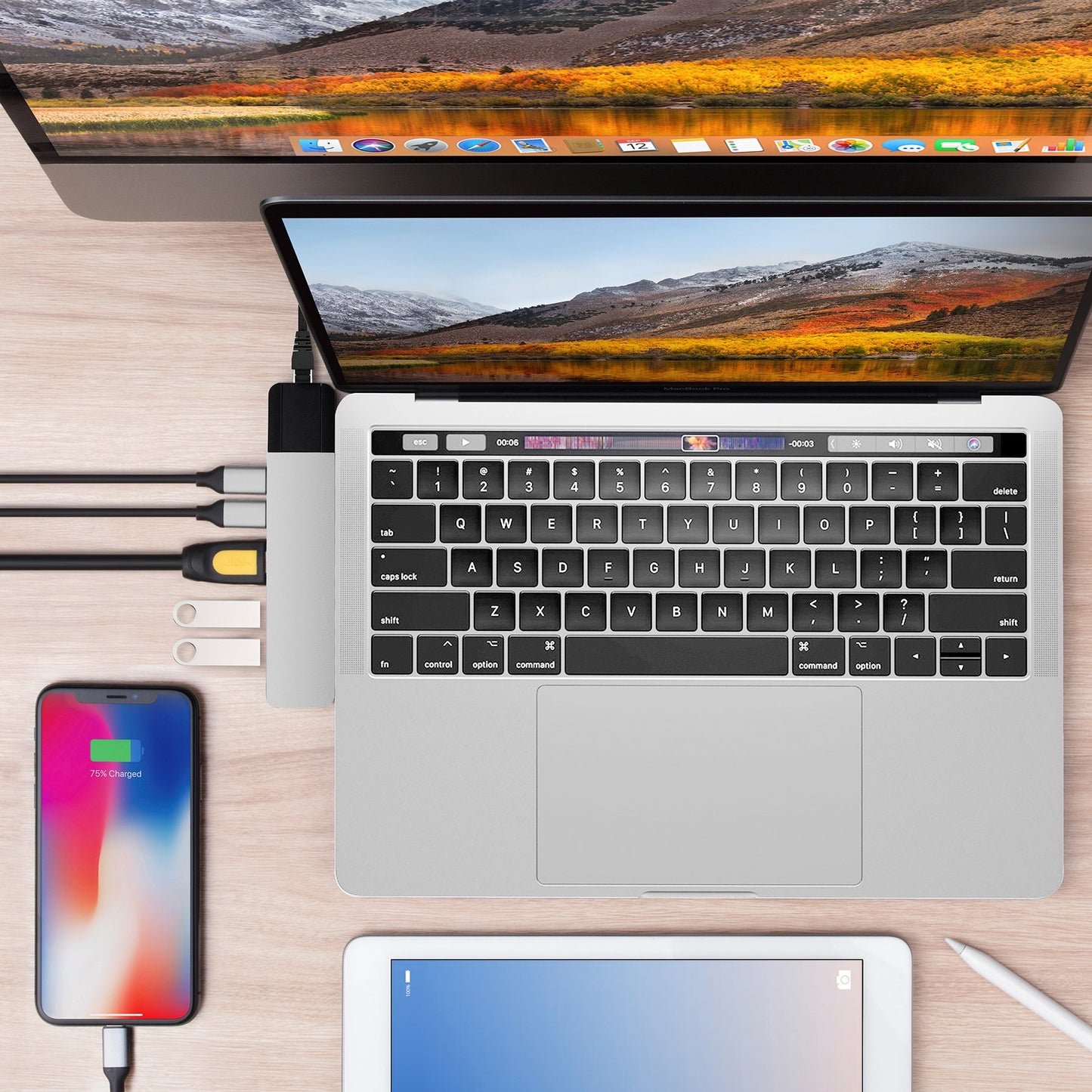 HUB NET 6-in-2 MacBook Pro Gray GN28N-GRAY
