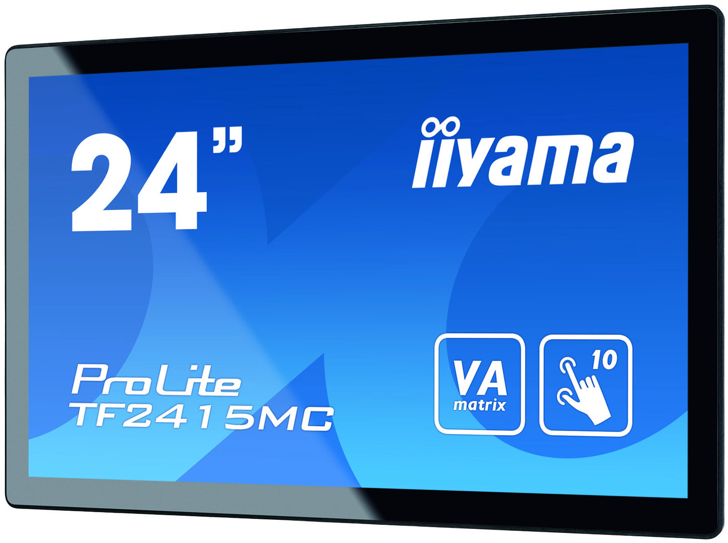 24i PCAP Bezel Free 10P Touch. 1920x1080. Anti-Fingerprint coating. VA panel. DisplayPort. HDMI. VGA. 315cd/m (with touch). 3000:1. 16ms. US