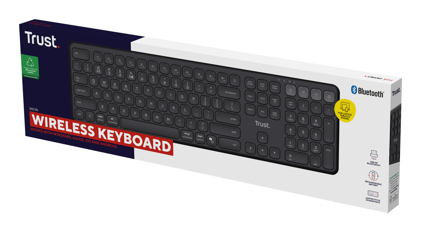 Trust VAIYA MULTIDEVICE WIRLS KEYBOARD BE