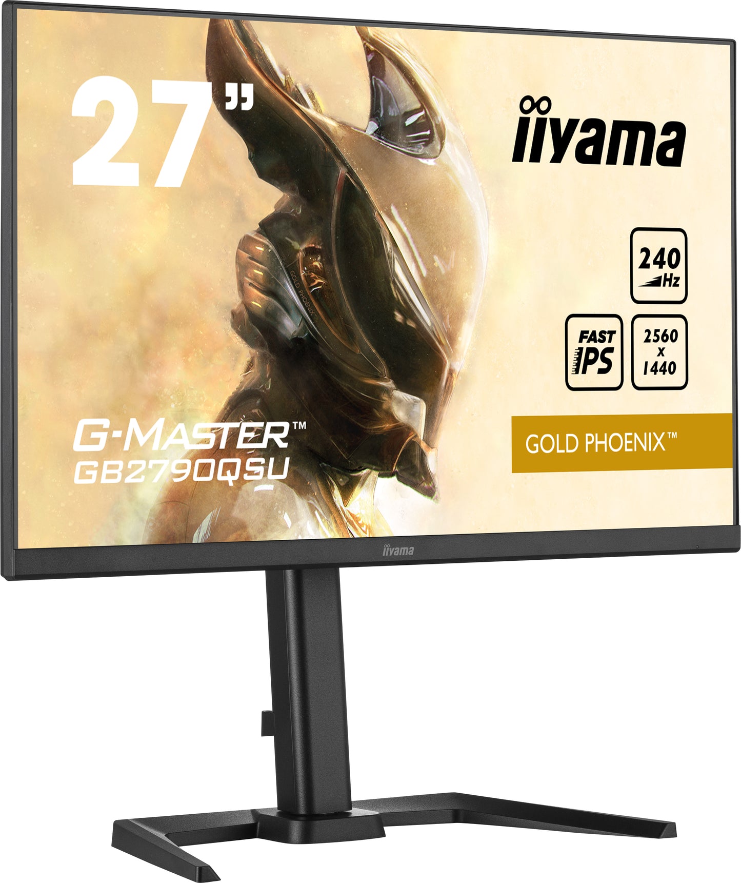 IIYAMA 27  ETE Fast IPS Gaming, G-Master Gold Phoenix, FreeSync Premium, 2560x1440@240Hz, 400cd/m², 1000:1, HDMI, DisplayPort, 1ms (GtG), Sp