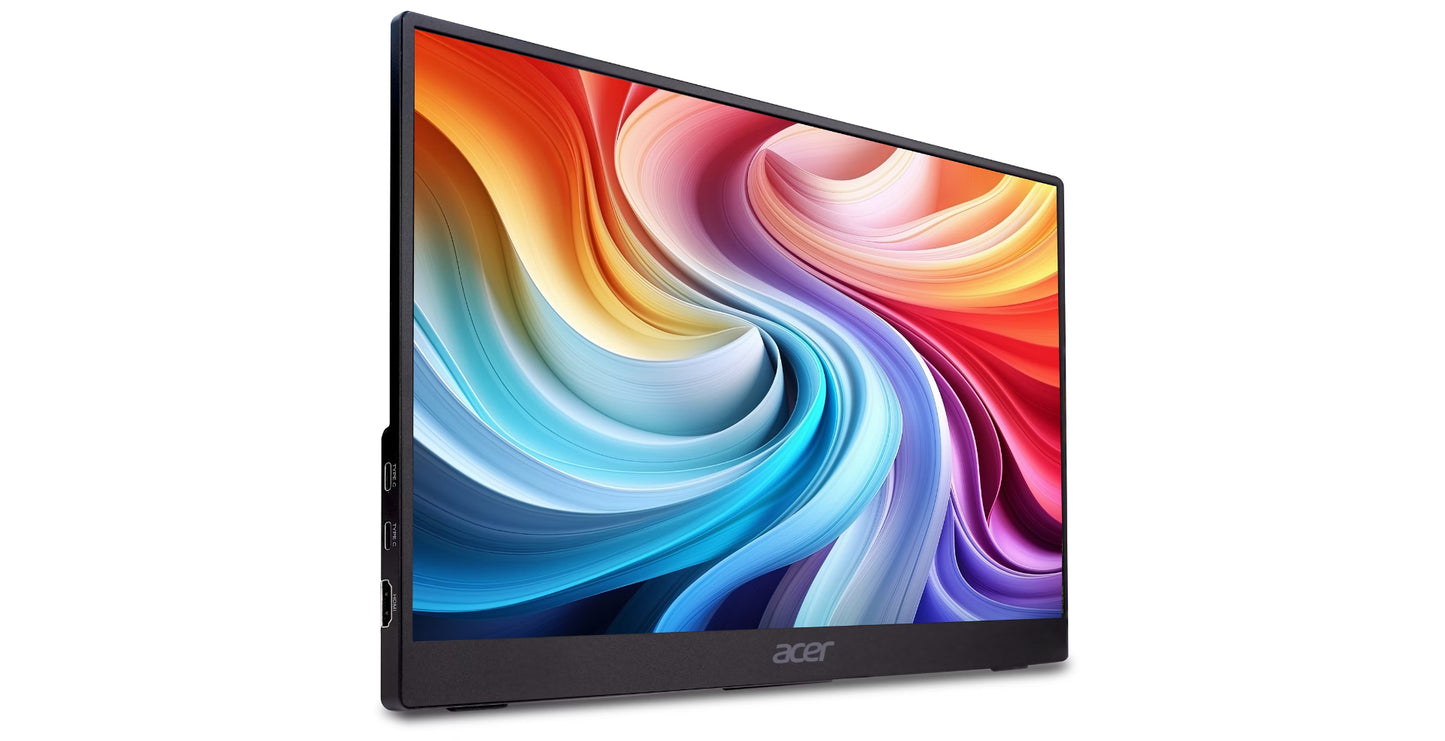 ACER PORTABLE MONITOR 15,6 PM161QB1BMIUUX 1920x1080 FULL HD 60 HZ IPS HDMI USB-C 5MS LUIDSPREKERS