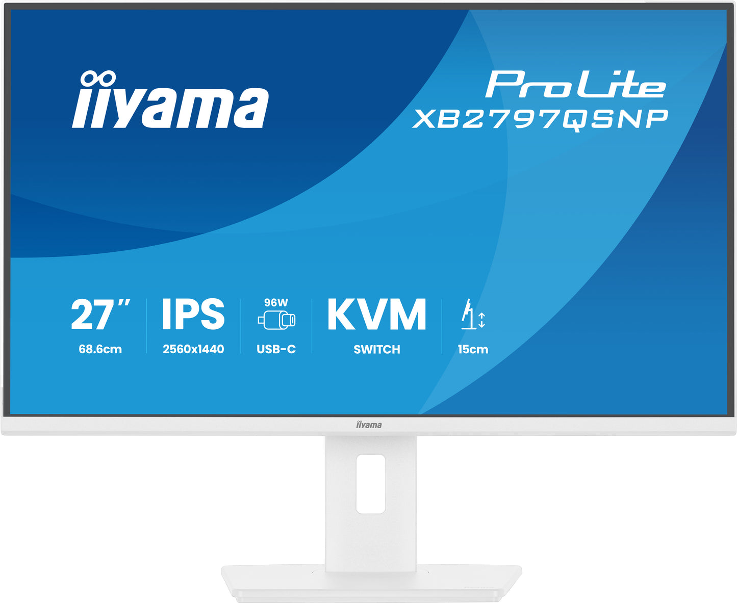 27iWIDE LCD 2560 x 1440 QHD IPS panel LED Bl. Adaptive Sync USB-Hub(2xOut v3.2 +2xUSB-C(7.5 Watt)) Pivot Height Adjust 350cd/m 1000:1Static