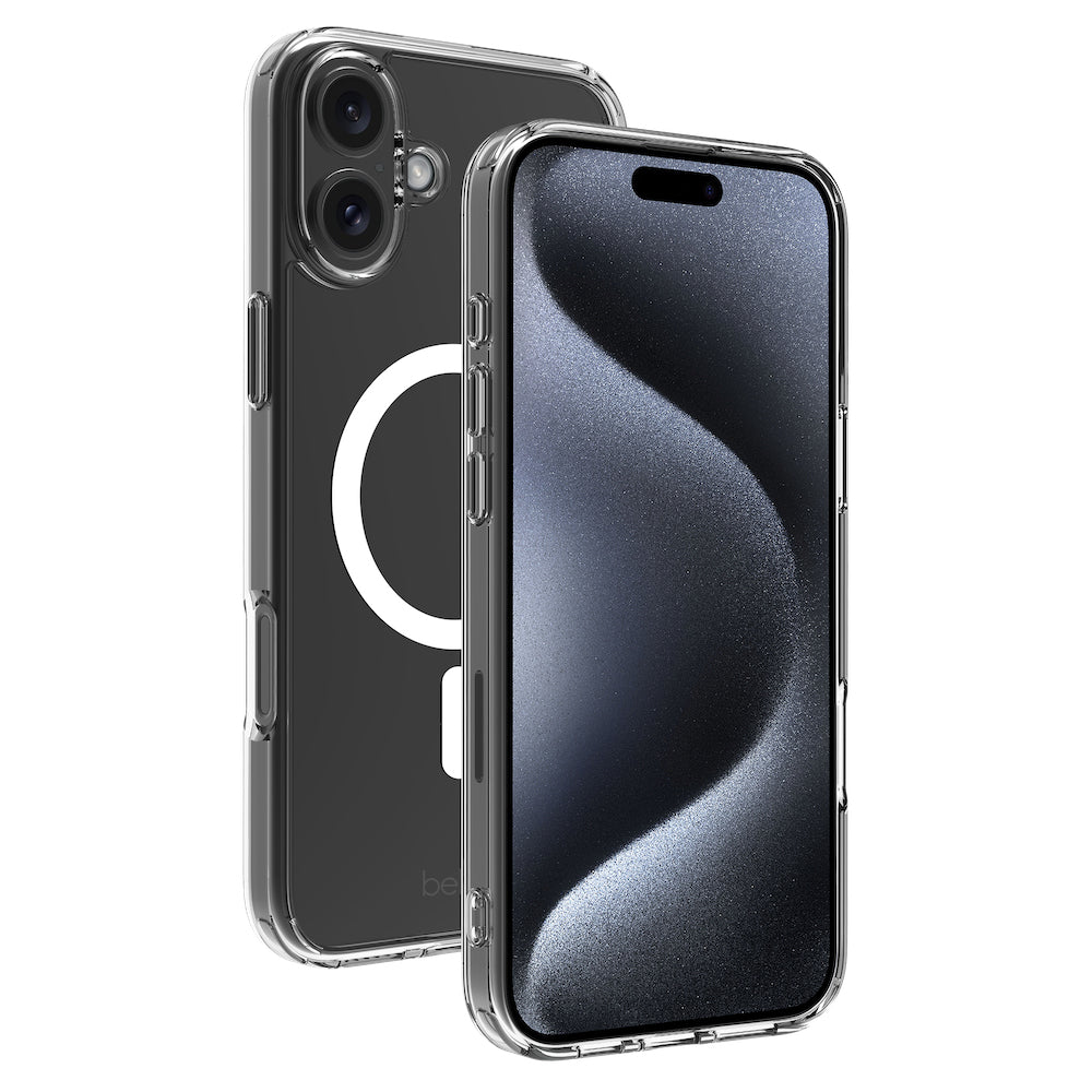 iP 16 Plus Transparant Case MagneticRing