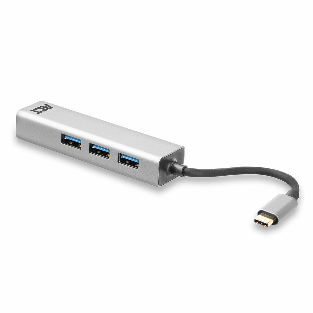 USB-C to USB-A Hub 3 ports with Gigabit Ethernet, metal housing