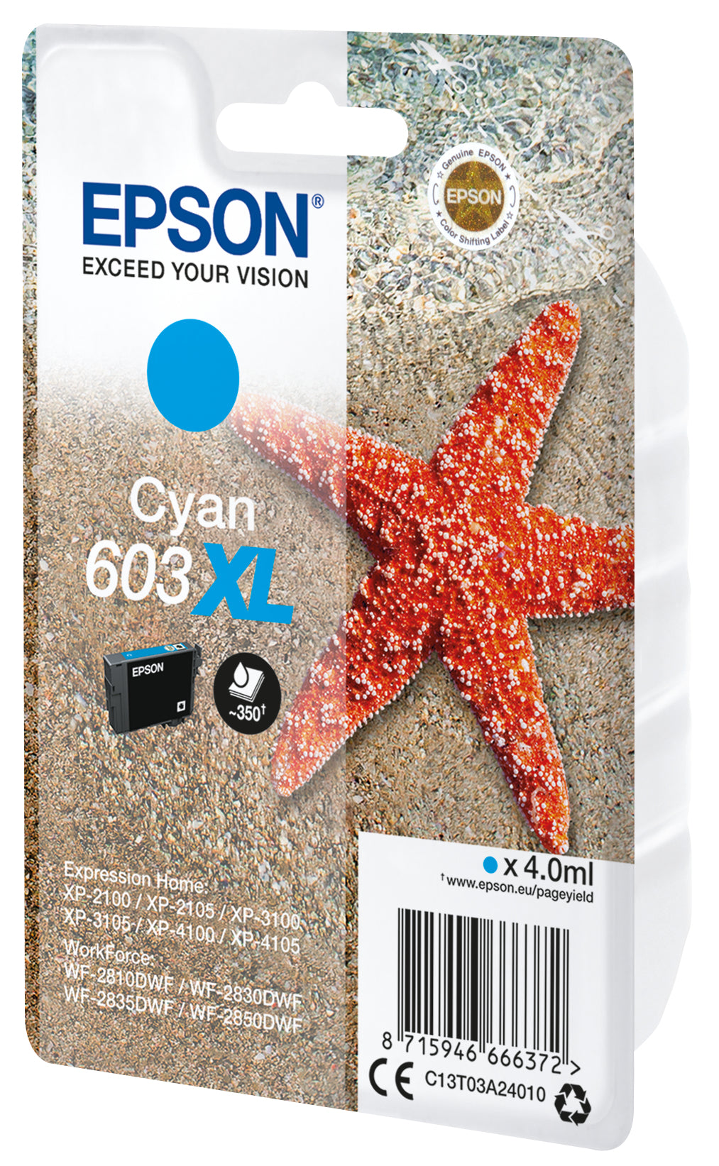EPSON Singlepack Cyan 603XL Ink