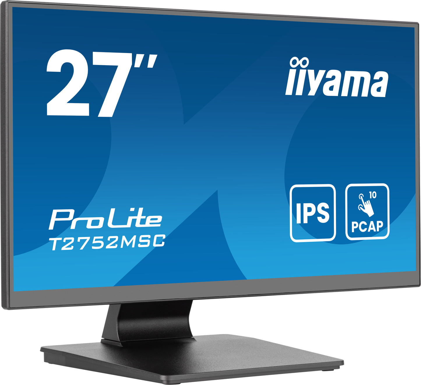 IIYAMA 27WIDE LCD Bonded Projective Capacitive 10-Points Touch Screen, 1920 x 1080, IPS panel, LED Bl., Flat Bezel Free Glass Front, Speake