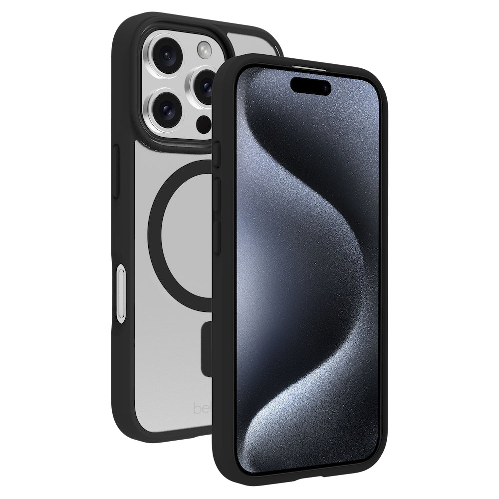 iP 16 Pro Transparant Case Ring Black
