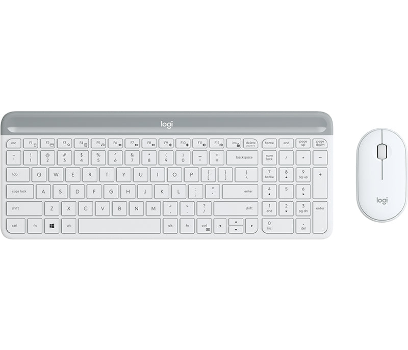 Logitech MK470 Slim WRLS Keyboard + Mouse OFFWHITE - QWERTY US