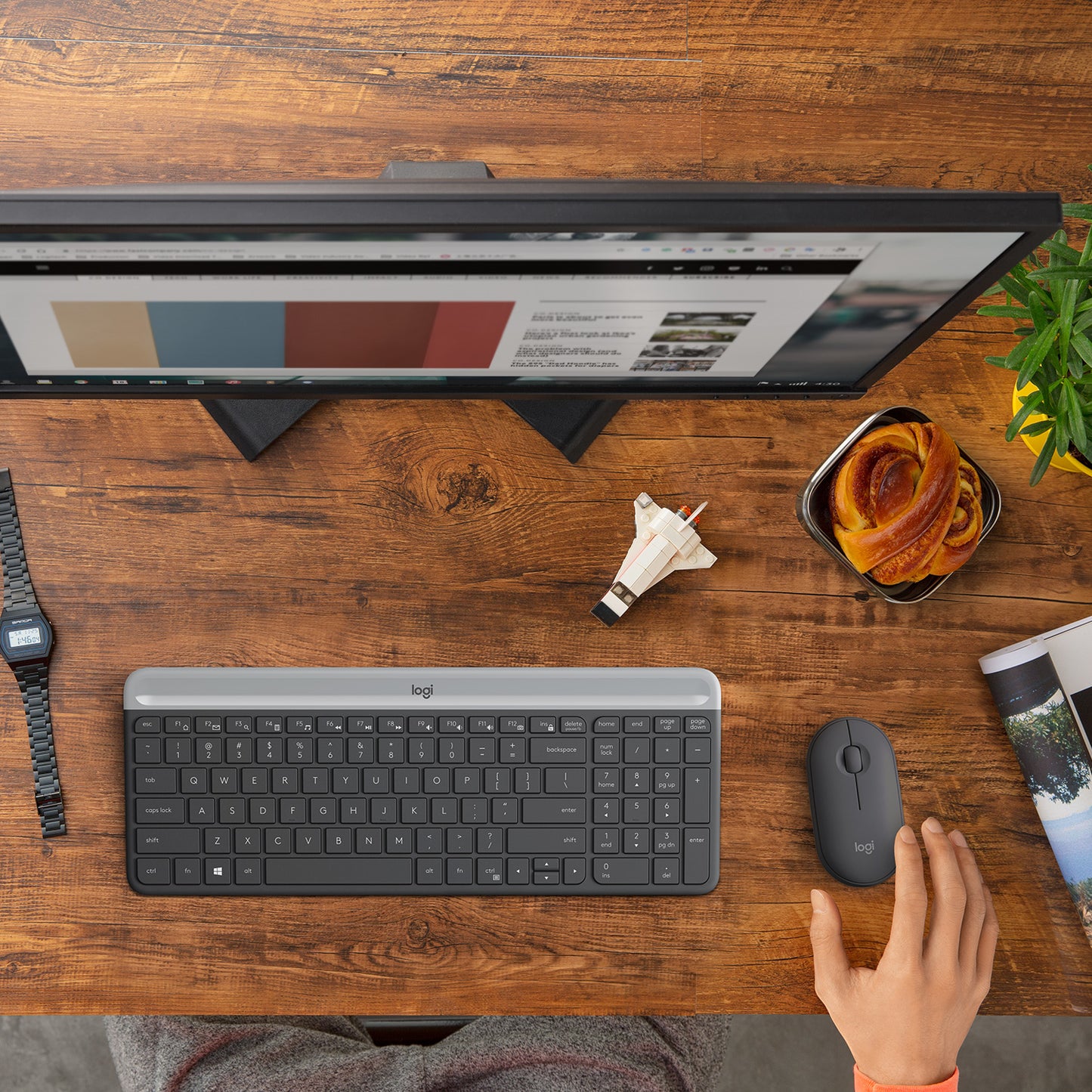 Slim Wireless Keyboard and Mouse Combo MK470 - GRAPHITE - NLB -                 CENTRAL