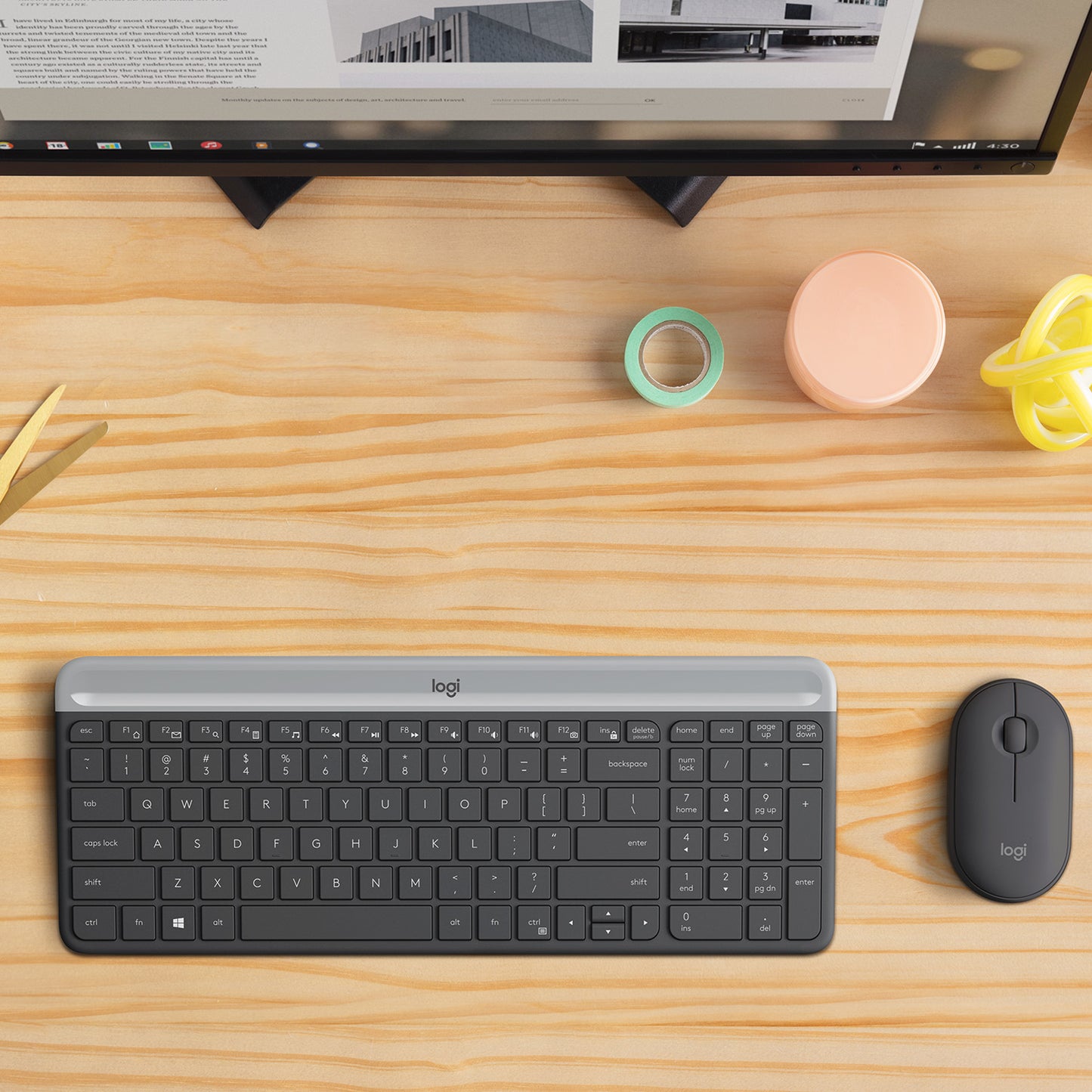 Slim Wireless Keyboard and Mouse Combo MK470 - GRAPHITE - NLB -                 CENTRAL