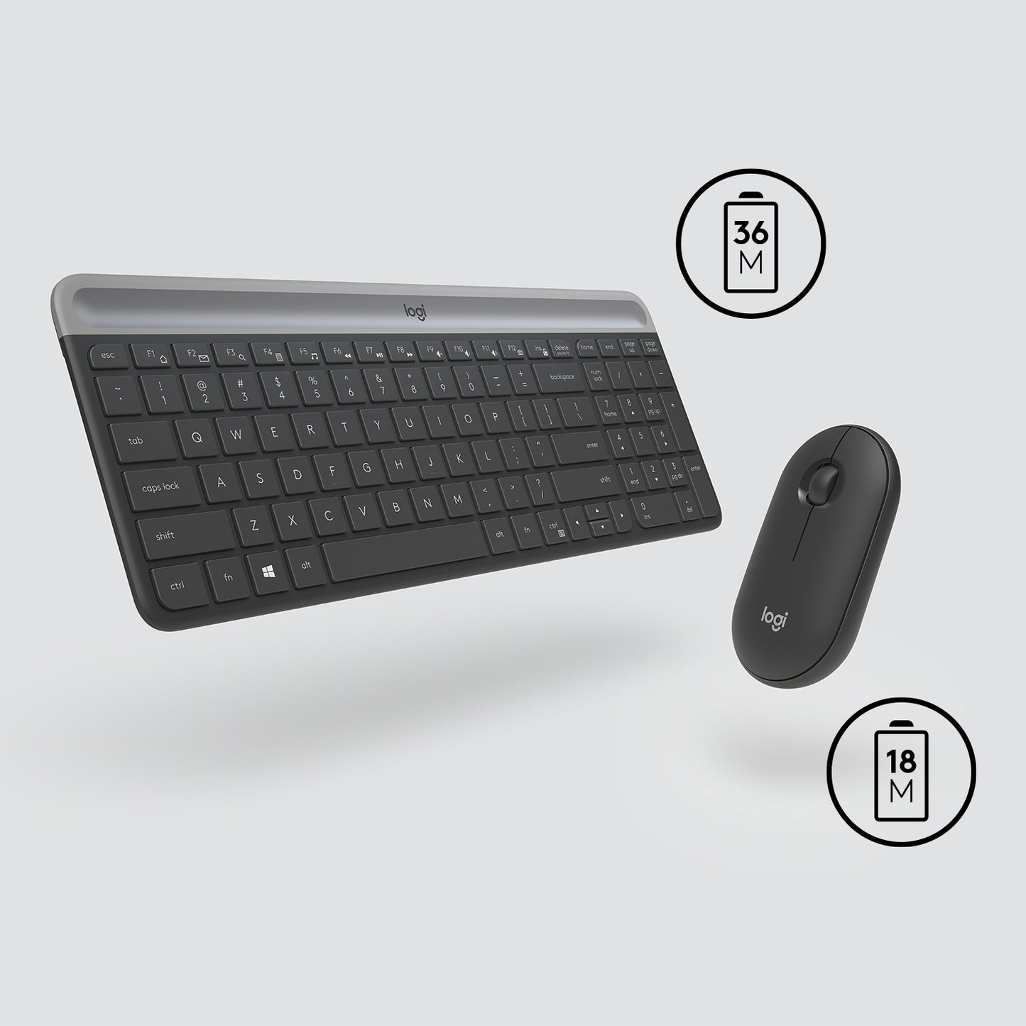 Slim Wireless Keyboard and Mouse Combo MK470 - GRAPHITE - US INTL - INTNL