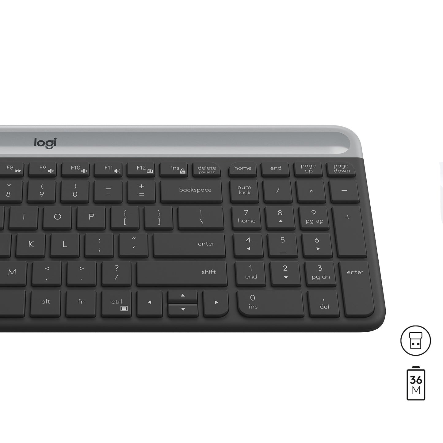 Slim Wireless Keyboard and Mouse Combo MK470 - GRAPHITE - US INTL - INTNL
