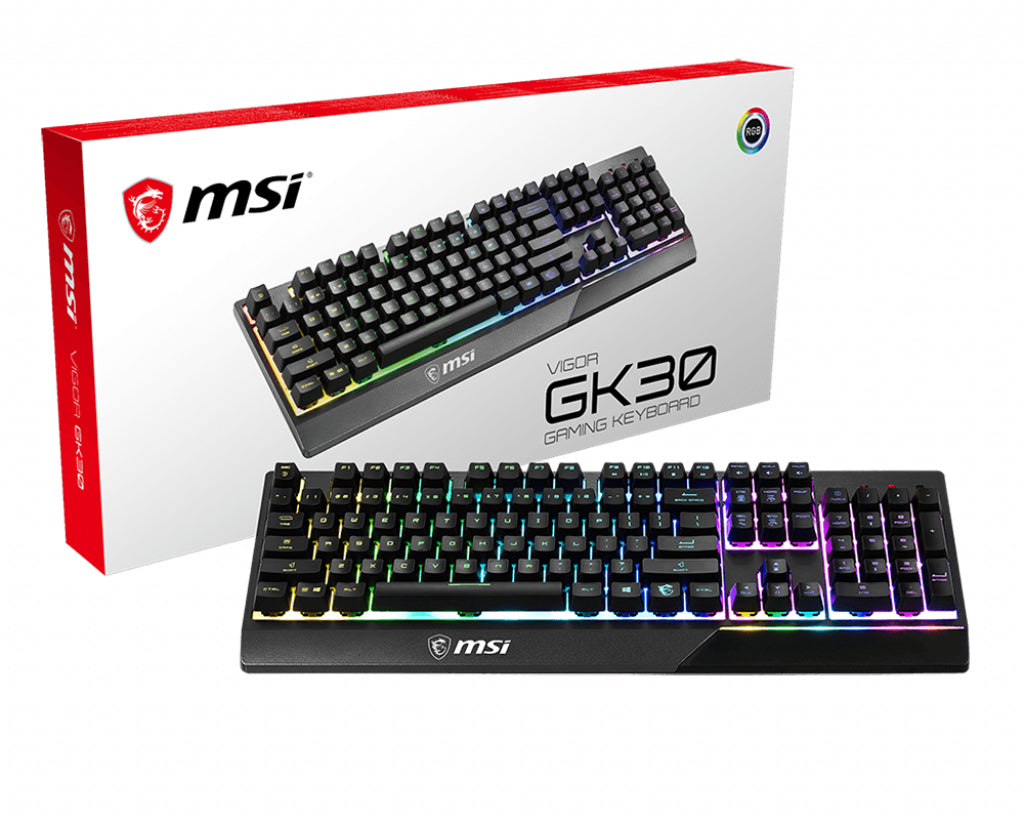MSI Vigor GK30 US GAMING Keyboard Qwerty US RGB light