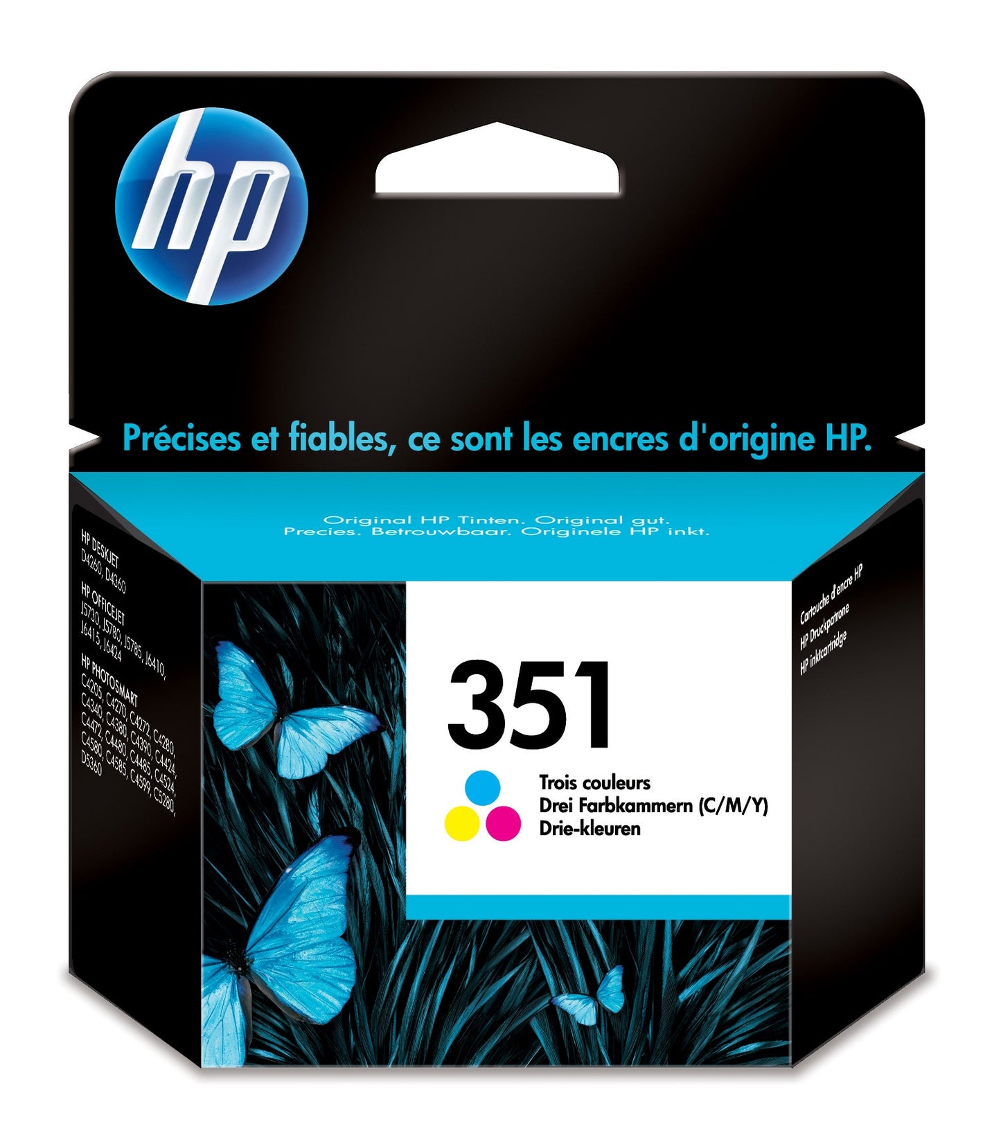 HP 351 originele drie-kleuren inktcartridge