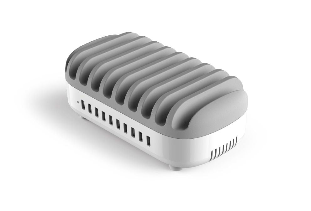 10PORTUSB CHARGIND DOCK STATION WHITE UK 10PUSBDKS-UK