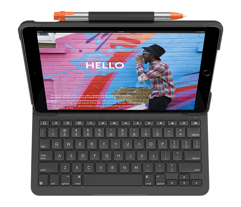 Logitech Slim Folio for iPad (7th + 8th+ 9th generation)  - GRAPHITE - Azerty