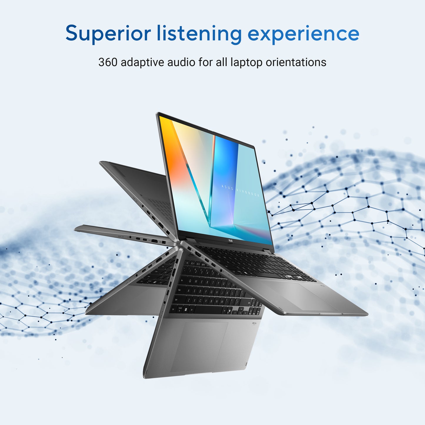 ASUS Vivobook 16 FlipTP3607SH-RJ013W-BE, 16.0 120Hz 3K OLED Touch, Intel Core Ultra 7 258V, 32GB LPDDR5X, 1TB M.2 NVMe PCIe 4.0 SSD, GeForc