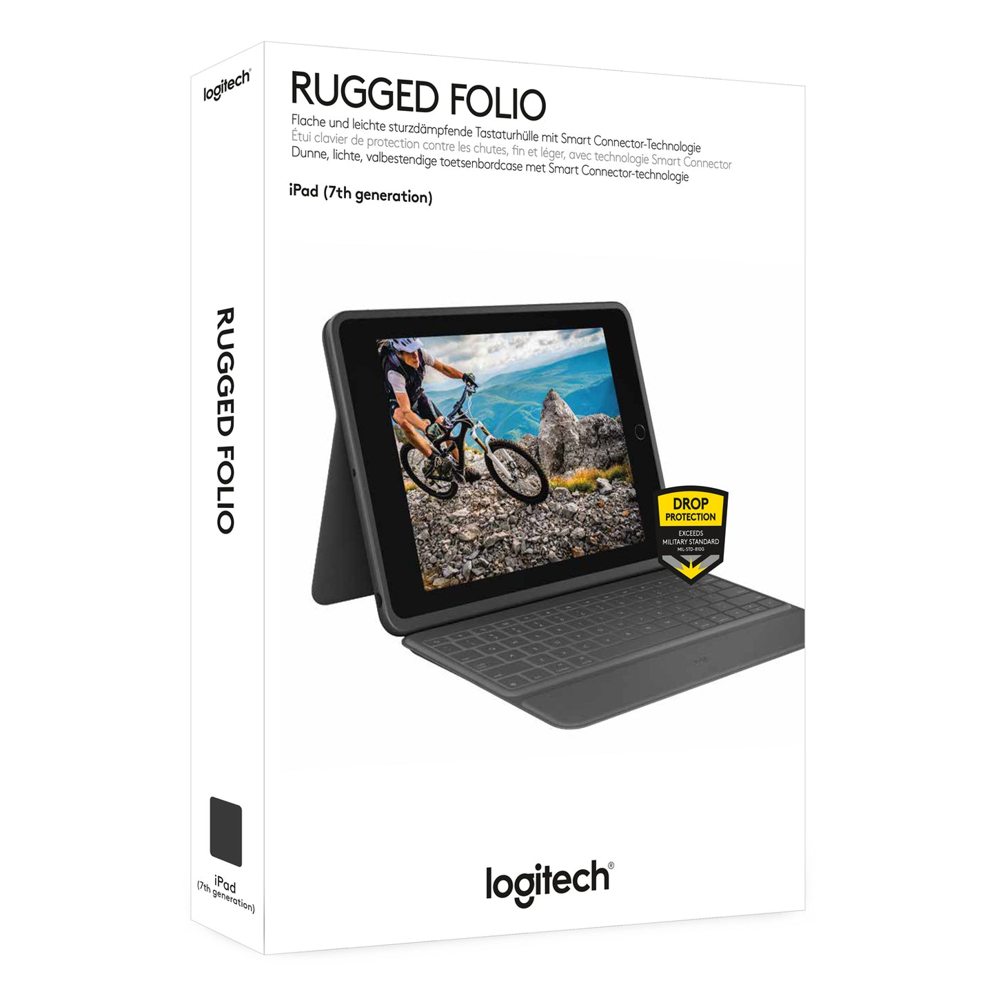 Logitech Rugged Folio iPad (7th + 8th+ 9th generation). - GRAPHITE - Azerty