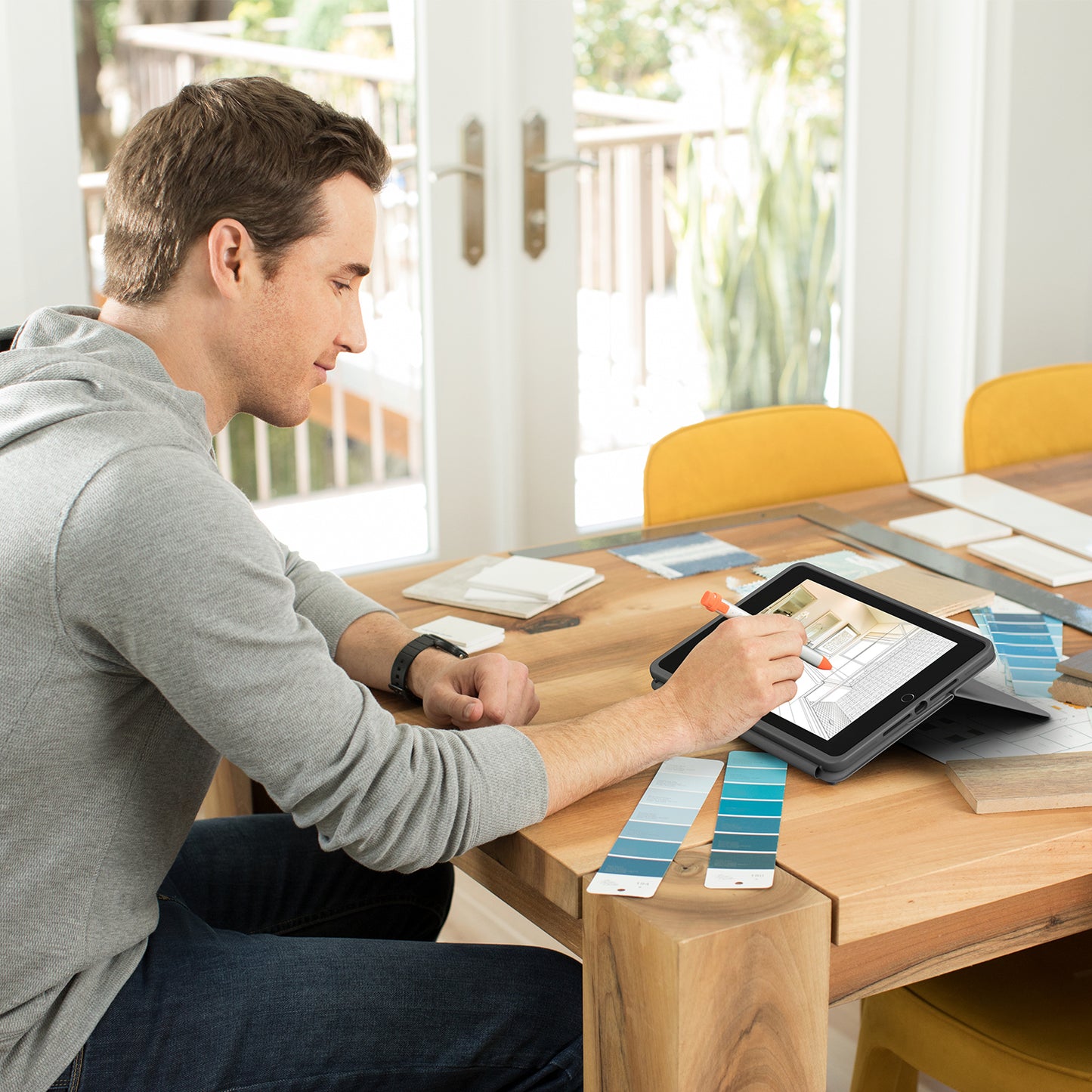 Logitech Rugged Folio iPad (7th + 8th+ 9th generation). - GRAPHITE - Azerty