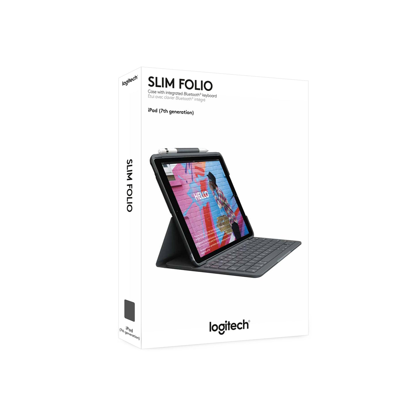 Logitech Slim Folio for iPad (7th + 8th+ 9th generation)  - GRAPHITE - Azerty