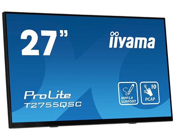 IIYAMA 27W LCD Bonded Projective Capacitive 10-Points Touch QHD Bezel Free IPS