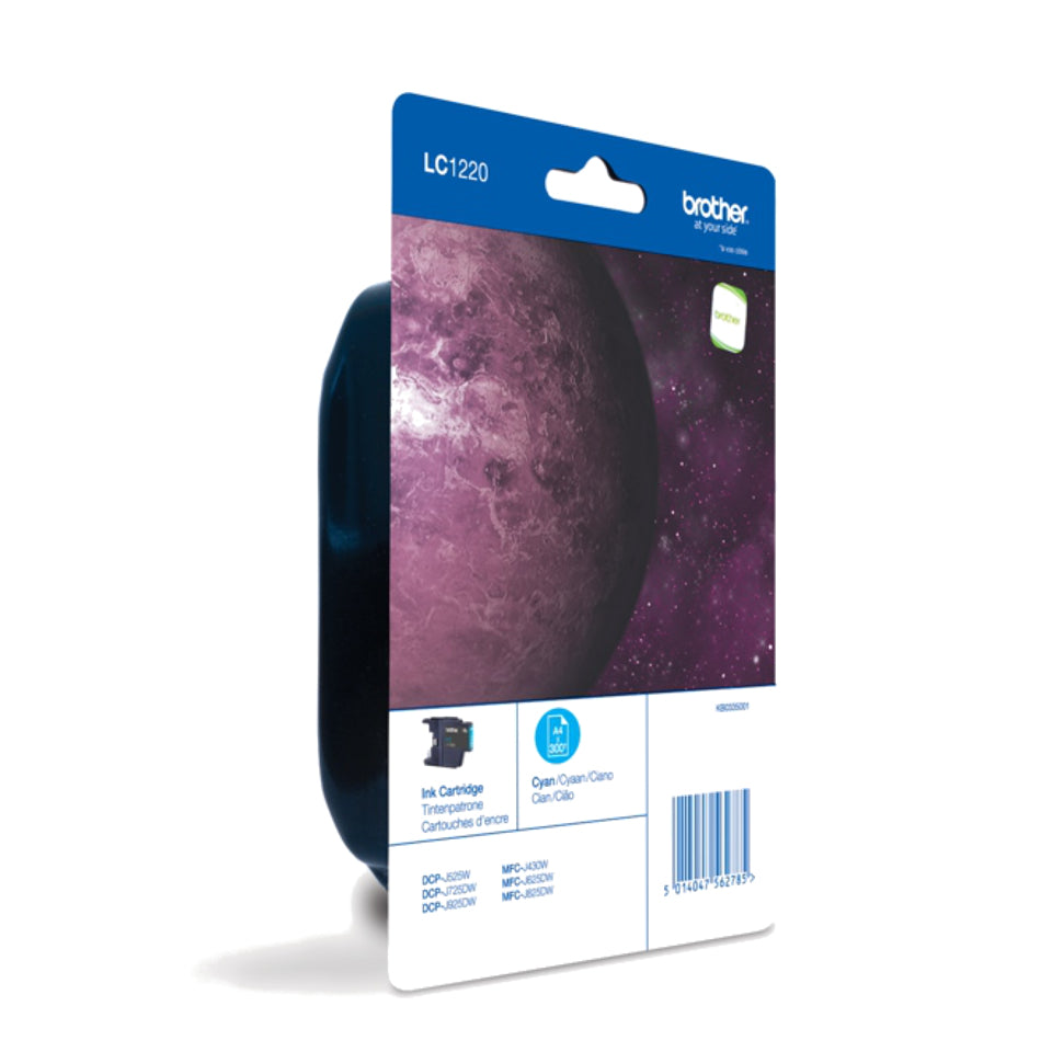 BROTHER LC-1220 inktcartridge cyaan standard capacity 300 pagina s 1-pack blister zonder alarm