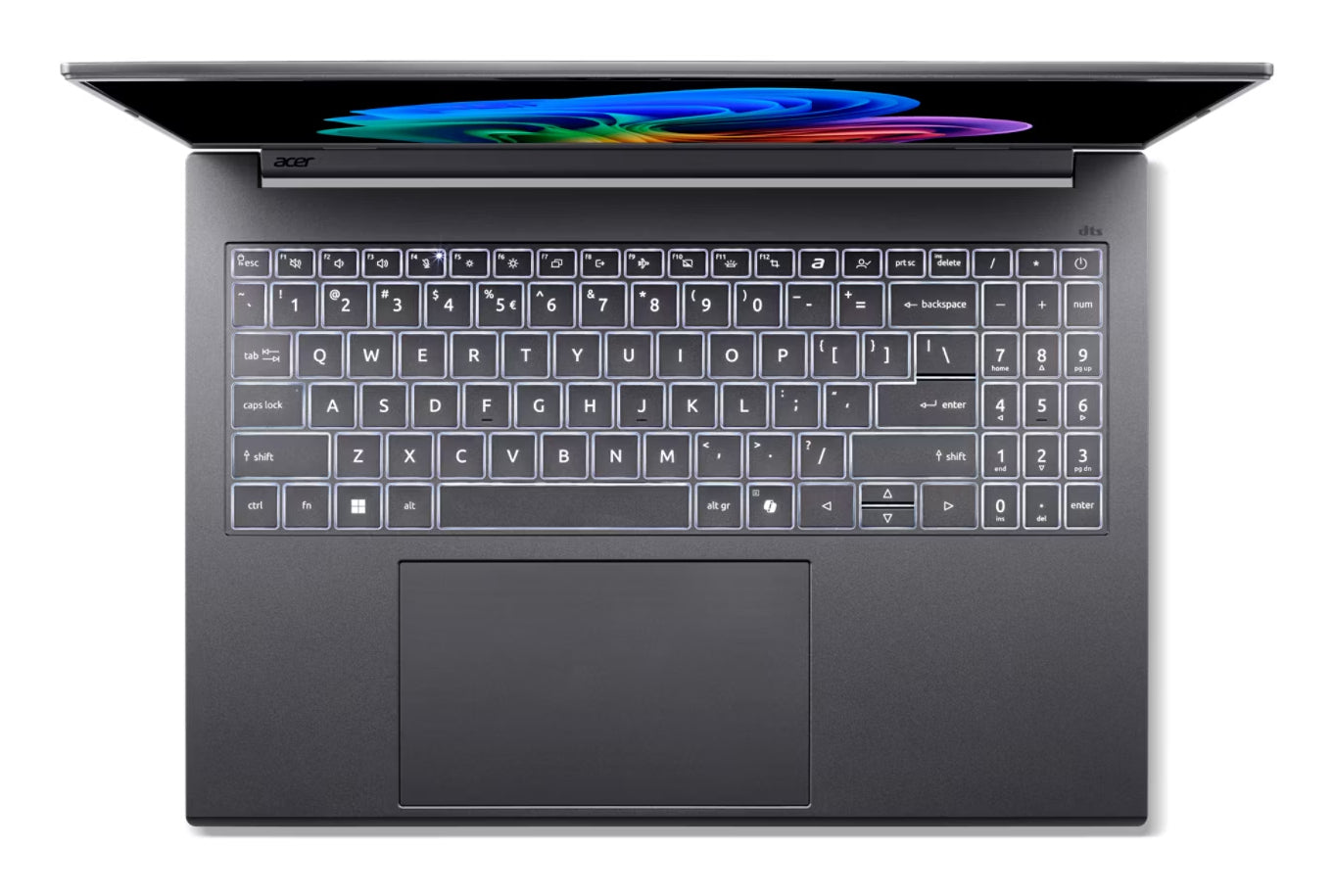 Aspire 16 AI A16-52M-53B, 16 WUXGA IPS 120Hz, Intel Core Ultra 5 226V, 16GB, 512GB SSD, Intel Arc Graphics 130V, Windows 11 Home, Grijs