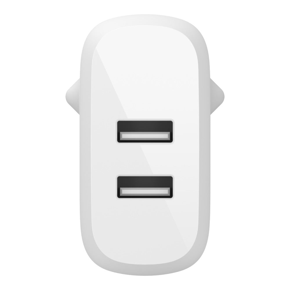 BELKIN Dual USB-A Wall Charger w/ 1M PVC A-LTG 24W WHT