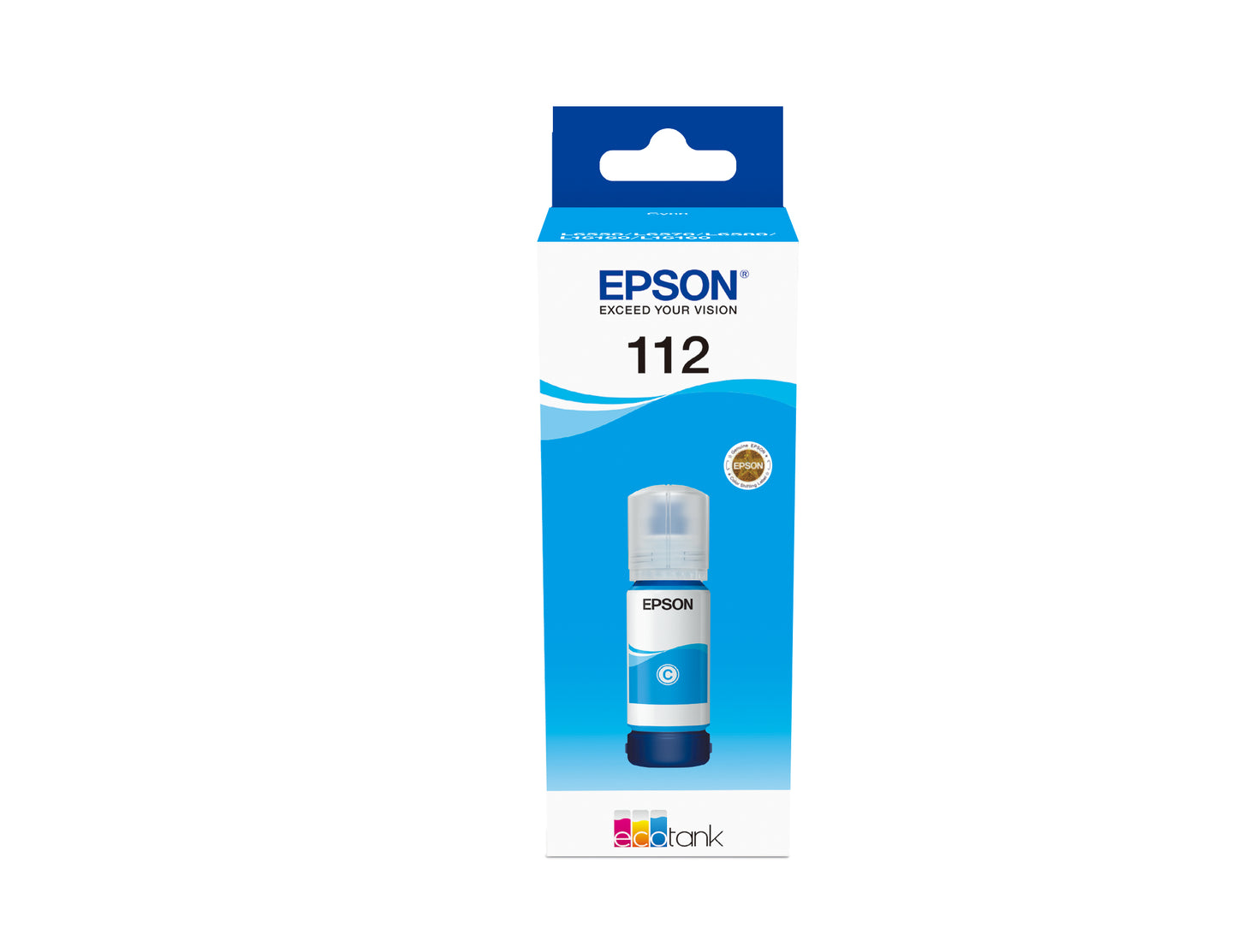 EPSON 112 EcoTank Pigment Cyan ink bottle