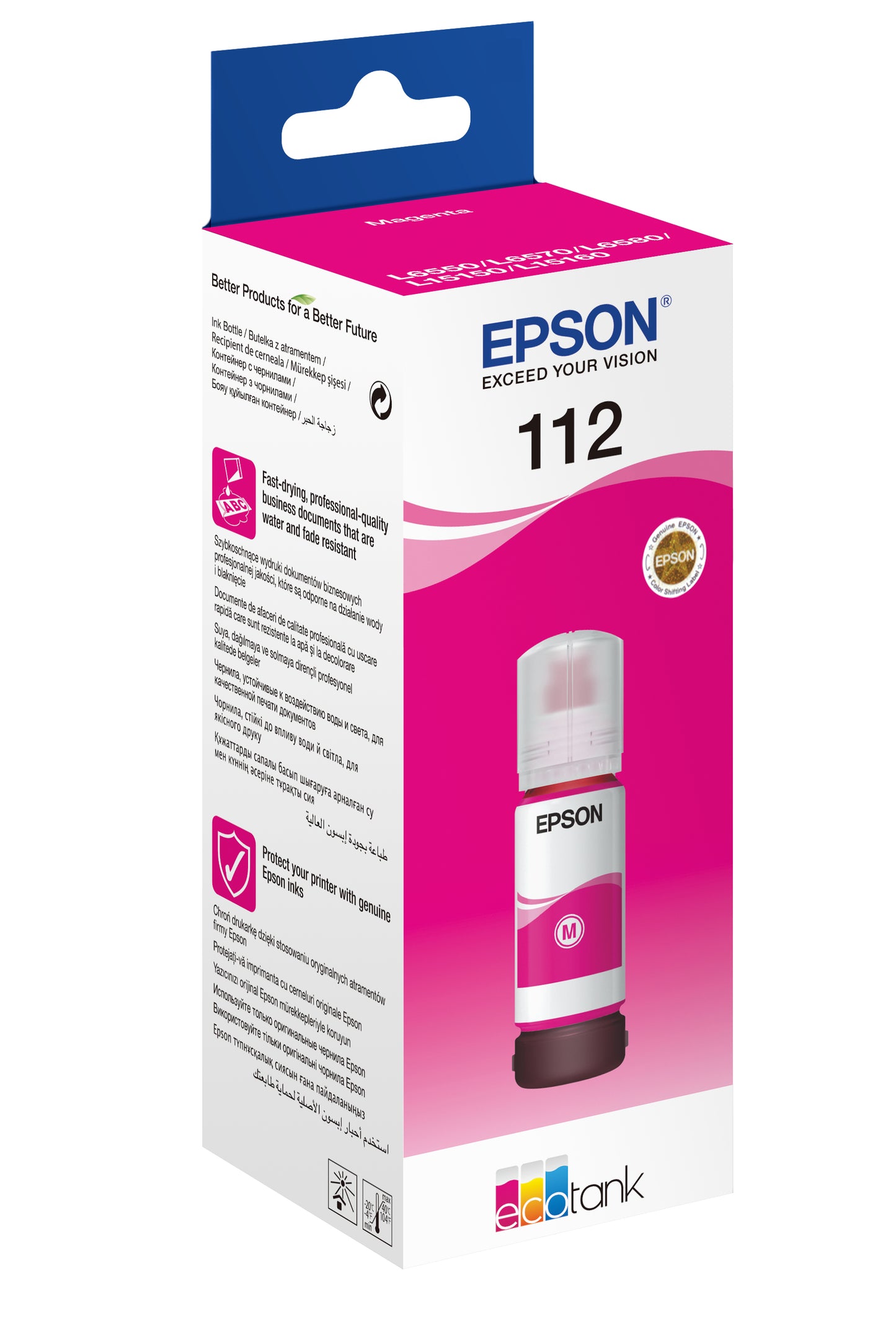 EPSON 112 EcoTank Pigment Magenta ink bottle
