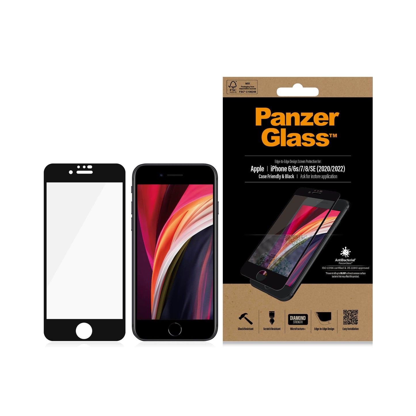 Apple iPhone 6/6s/7/8/SE (2020) - Black CF